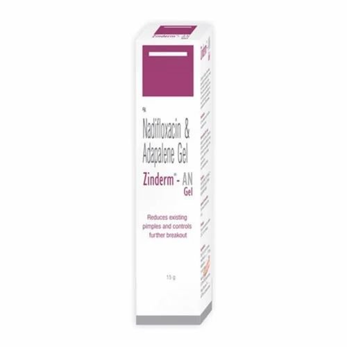 Nadifloxacin10mg+Adapalene1mg Zinderm-AN Gel