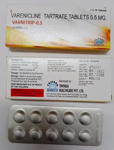 Varenicline Tartrate 0.5mg Tablet